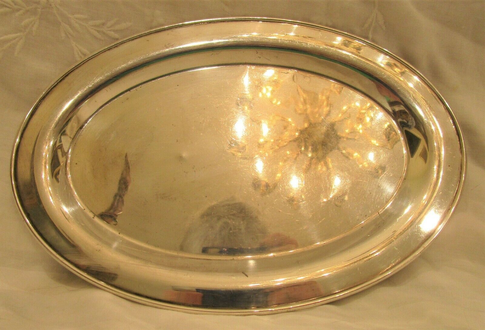 Oval Tray Sterling Silver Frank Whiting 9 1/2" X 6 3/8" 136 Grams No Monograms